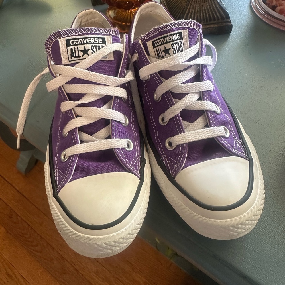 Converse Purple and White Classic Sneakers